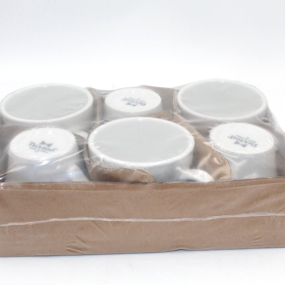 6 TUXTON Eggshell Restaurant Tea Coffee Latte Cups Sublimation Ceramic Mugs New